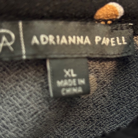 Adrianna Papell Black Gold Abstract Print Short Sleeve Top Women's Size … - Picture 9 of 11